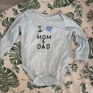 Blue Baby Onesie with Heart Design